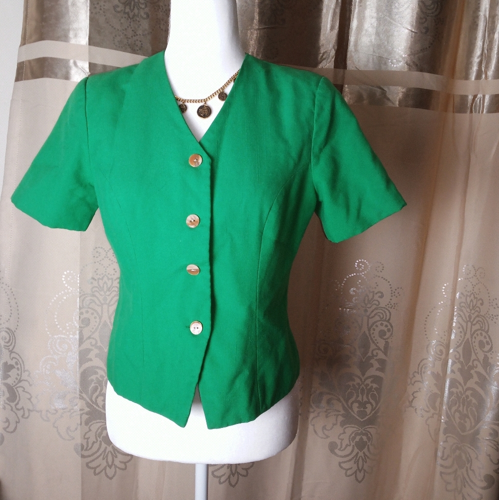 Vintage Victoria Holley short-sleeve blazer